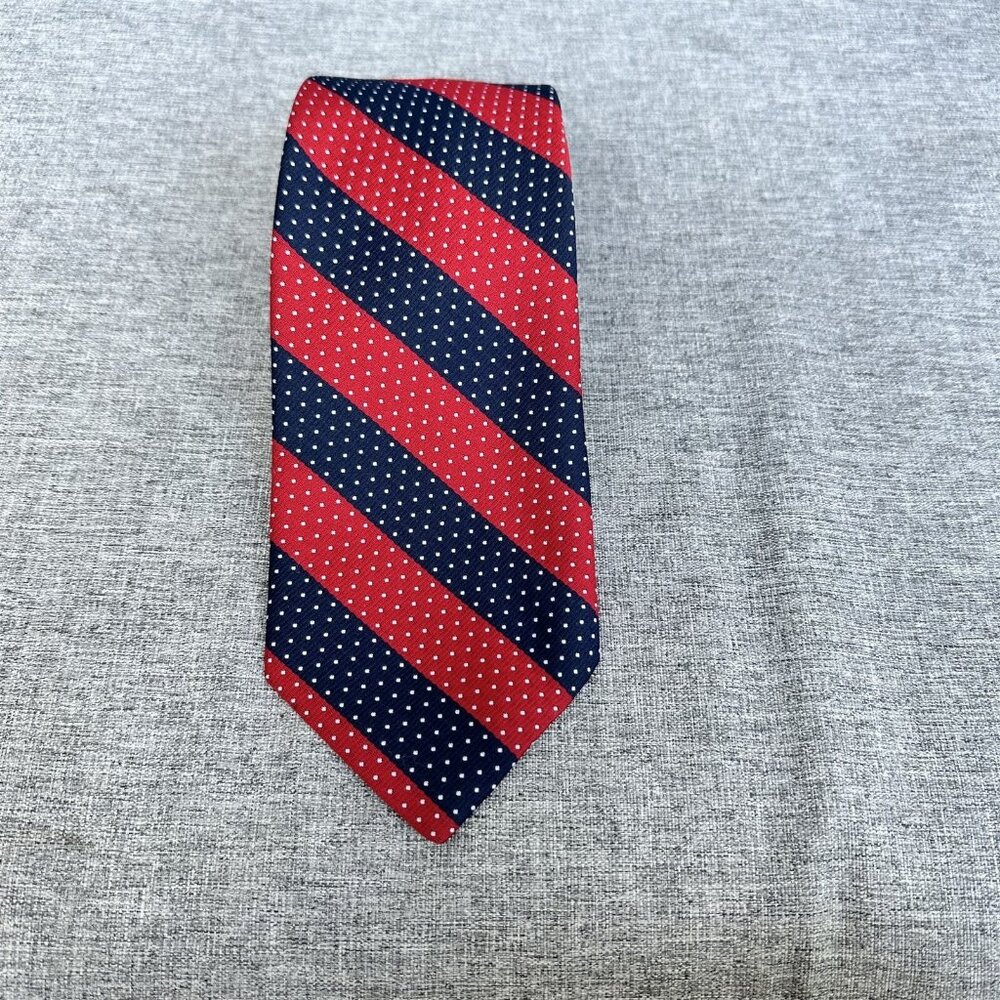 Vintage Tie Andhurst Mens Necktie Red White Blue Diagonal Mod Patriotic
